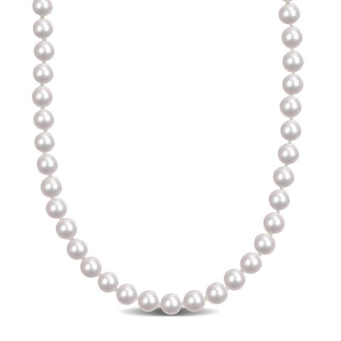 Cultured Akoya Pearl Strand Necklace 14k