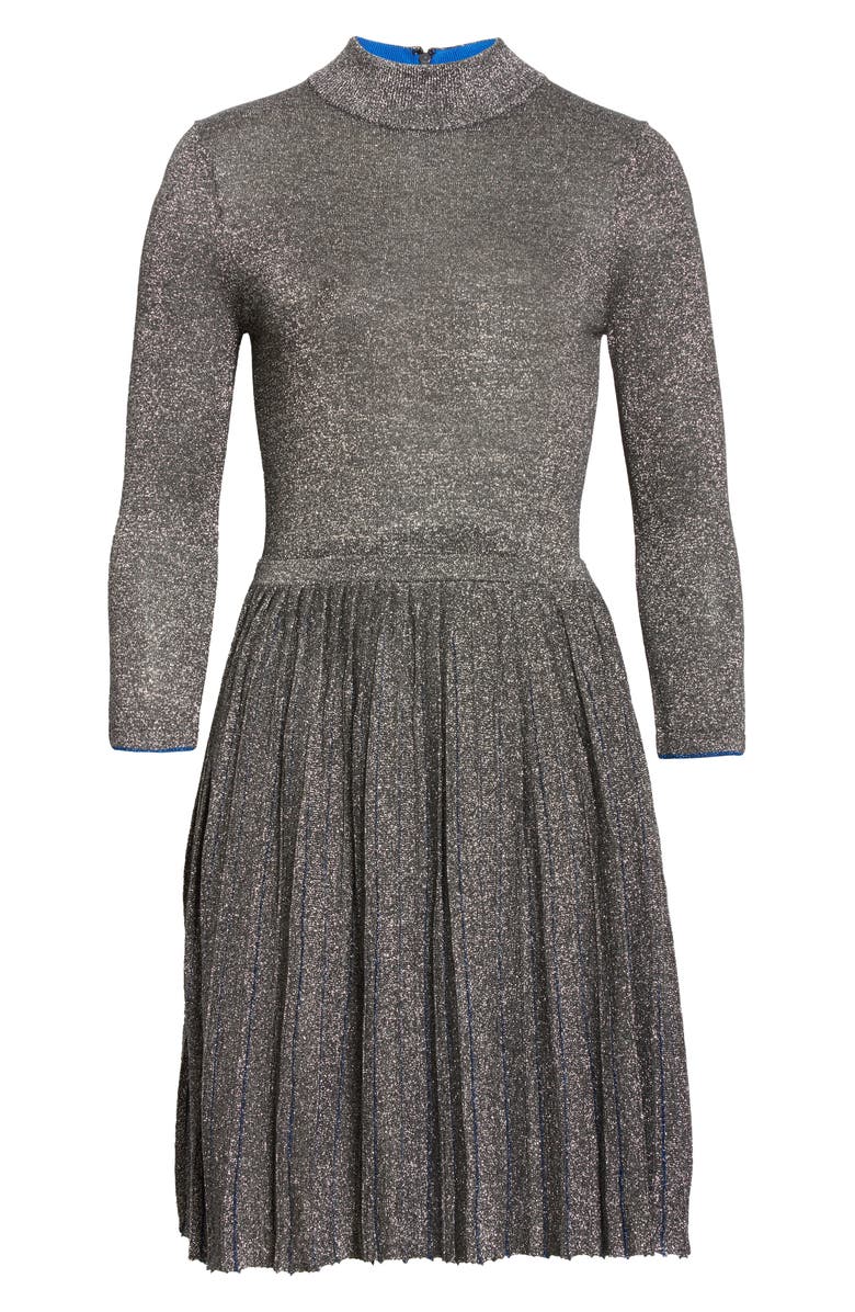 Ted Baker London Noaleen Metallic Pleated Dress, Alternate, color,