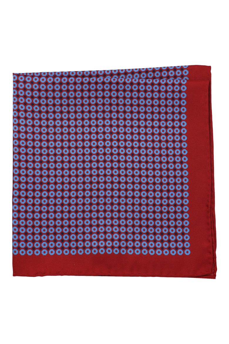 Geometric Pocket Square, Main, color, RED