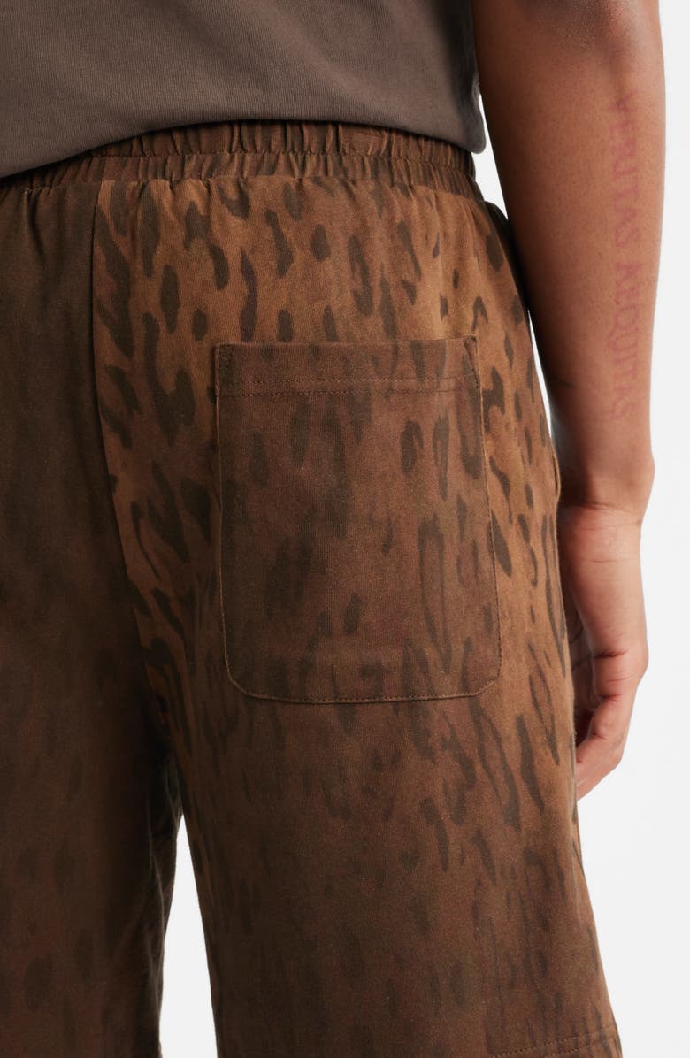 SANTO STUDIO Preda Cotton Pull-On Shorts, Alternate, color, Brown