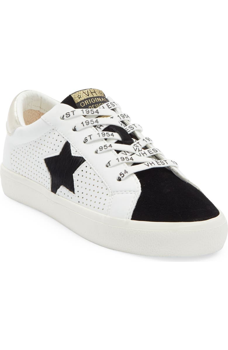 Vintage Havana Gadol Perforated Leather Sneaker, Main, color, Black/ White Multi