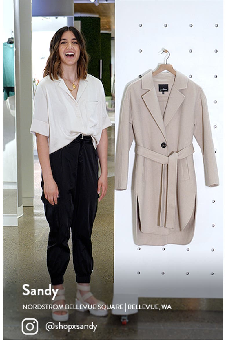 Belted Wool Blend Coat video