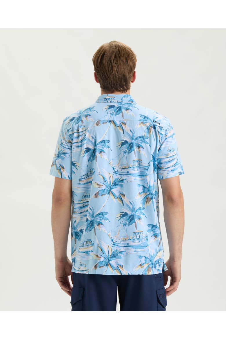 Tropic Reverie Woven Shirt, Alternate, color, Aquarius