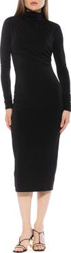 Alexia Admor Elio Draped Bodice Midi Sheath Dress