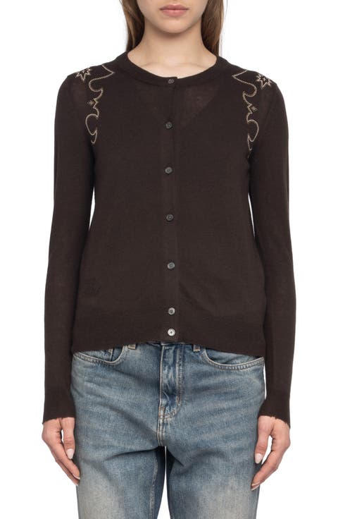 Missya West Strass Rhinestone Cardigan