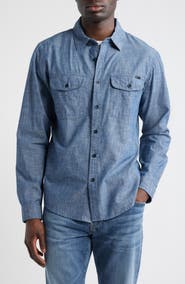 AG Miller Cotton Chambray Button-Up Shirt