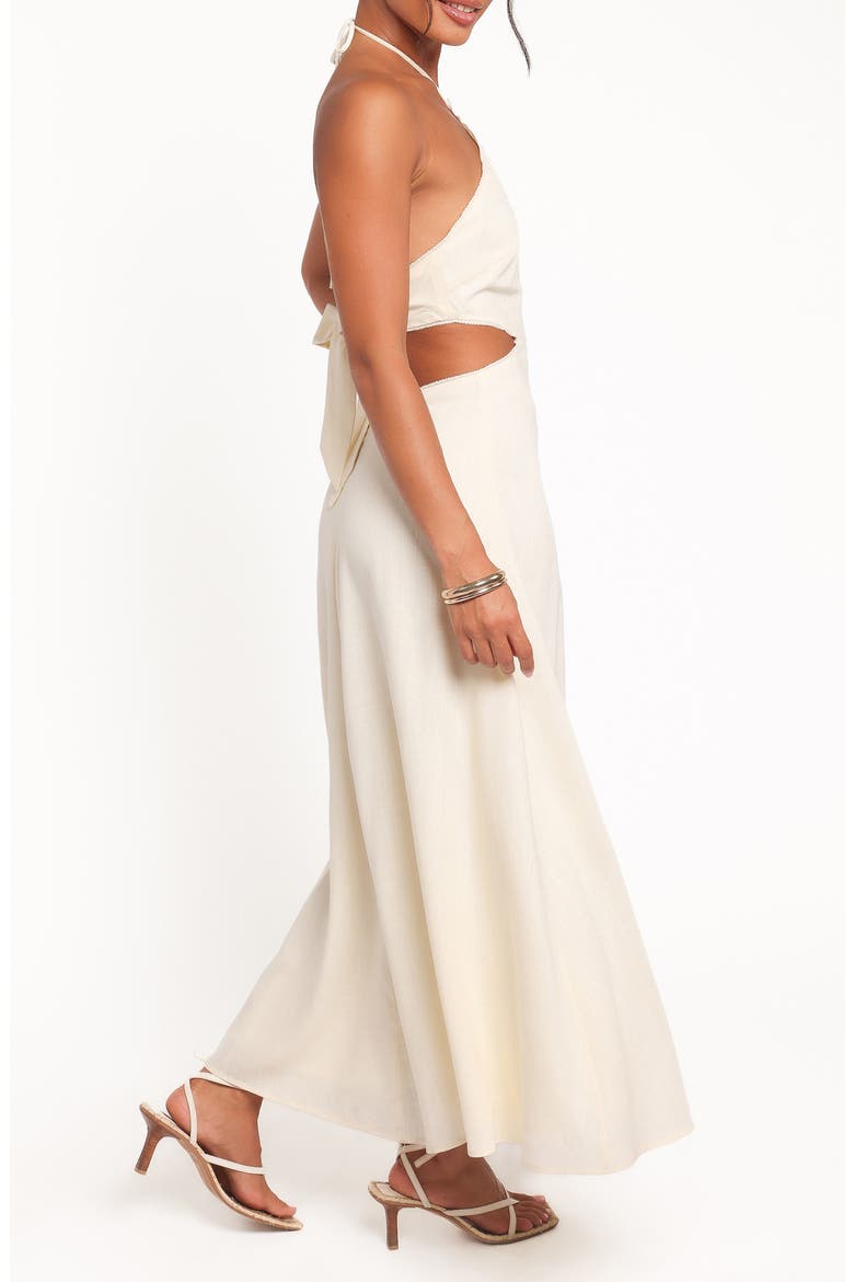 Mirielle Halter Midi Dress, Alternate, color, YELLOW