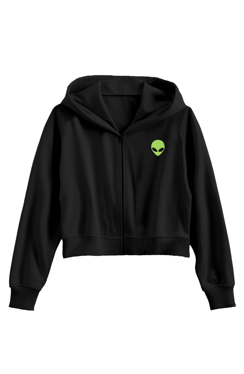 Dalix Alien Fleece Zip Hoodie, Main, color, Black