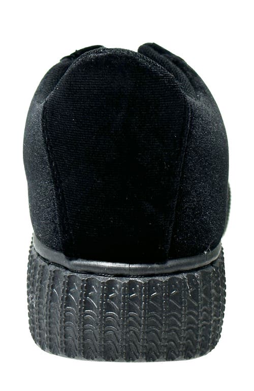 Ninety Union Frenzy Velvet Platform Sneaker In Black