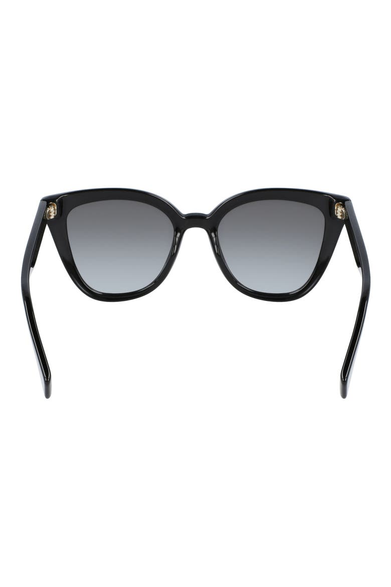 Arpege 53mm Gradient Cat Eye Sunglasses, Alternate, color, BLACK