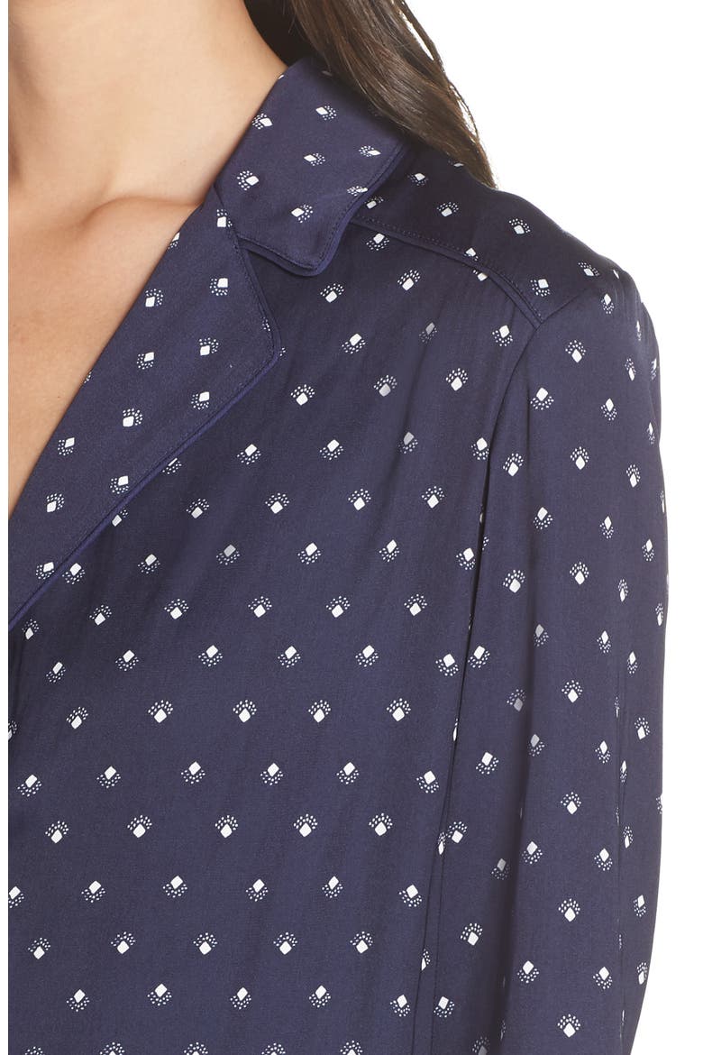 Satin Nightshirt (Nordstrom Exclusive), Alternate, color, NAVY NIGHT DIAMOND FOULARD