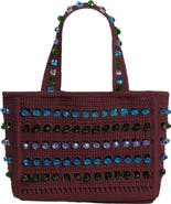 SANDRO Beaded crochet bag