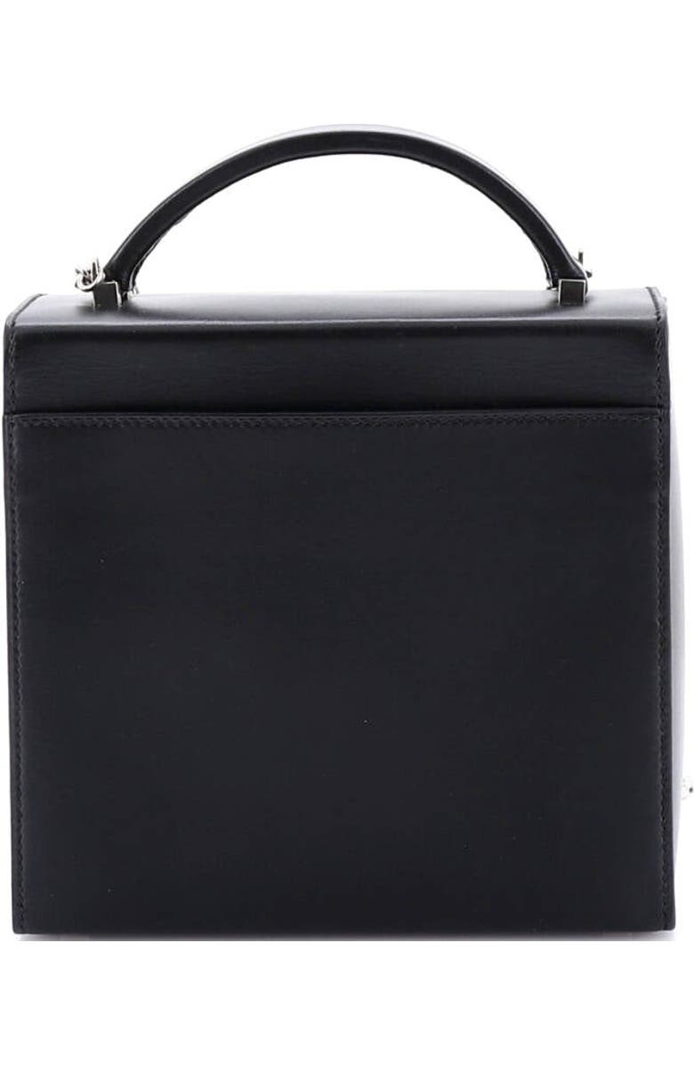 Pre-Owned Hermes Cinhetic Top Handle Bag Villandry Calfskin, Alternate, color, Noir