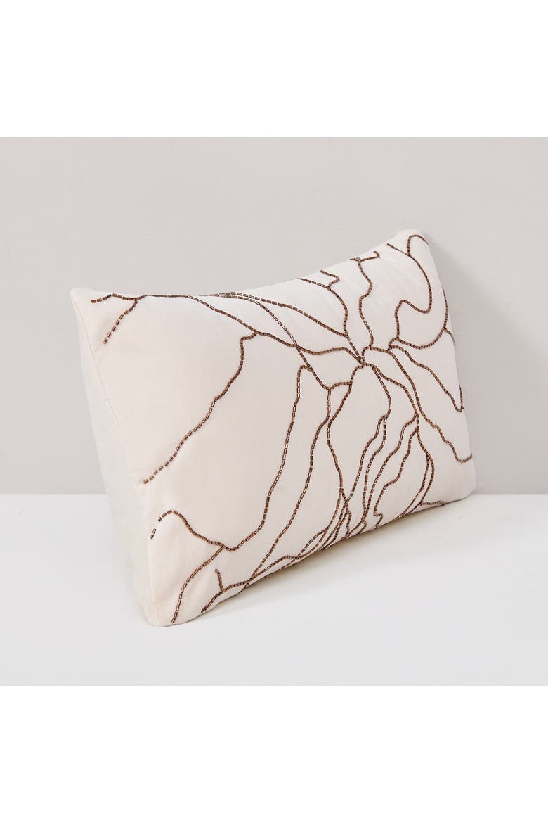 Roots Cotton Pillow Cover, Alternate, color, Cream