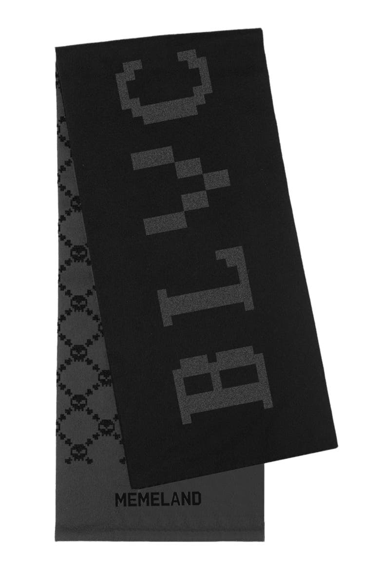 Blvck x Memeland Scarf, Main, color, Black