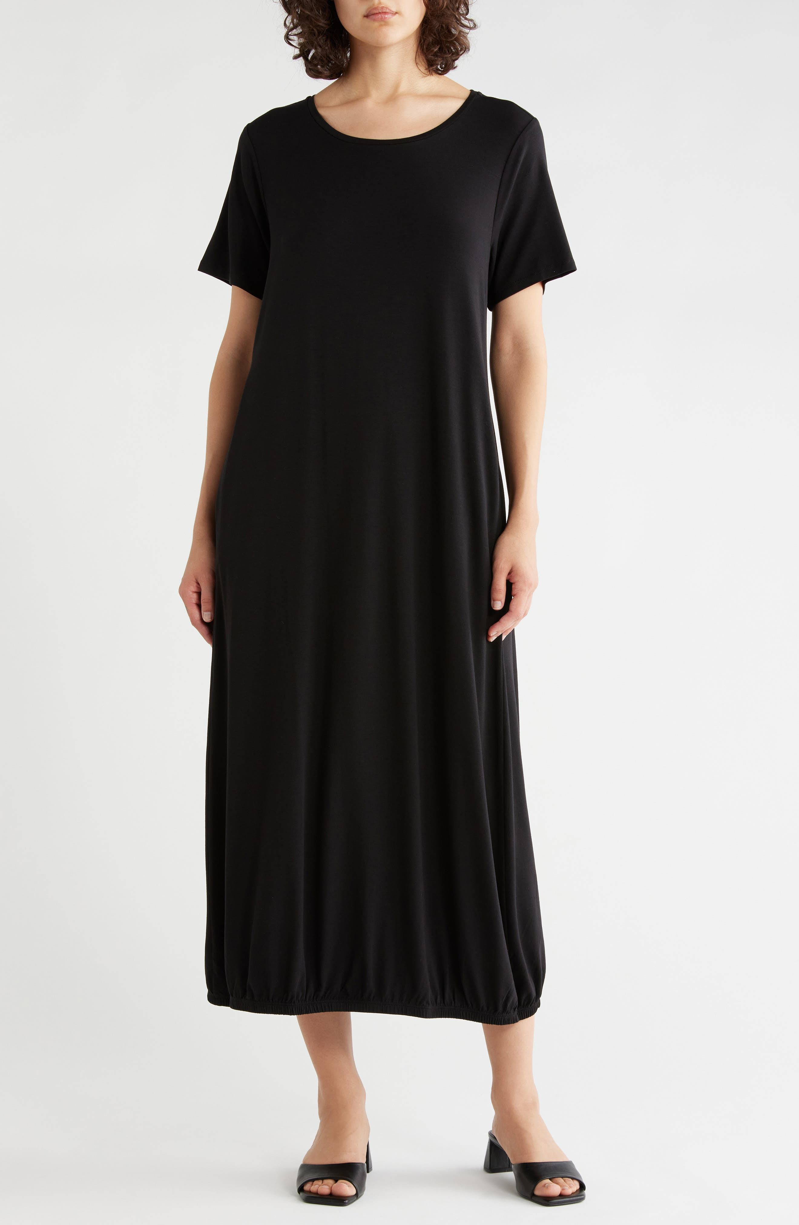Eileen Fisher Stretch Jersey Lantern Shift Dress