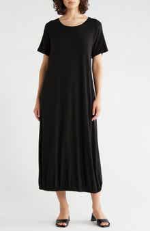 Eileen Fisher Stretch Jersey Lantern Shift Dress