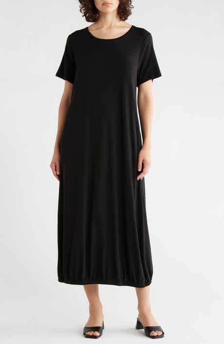 Eileen Fisher Stretch Jersey Lantern Shift Dress
