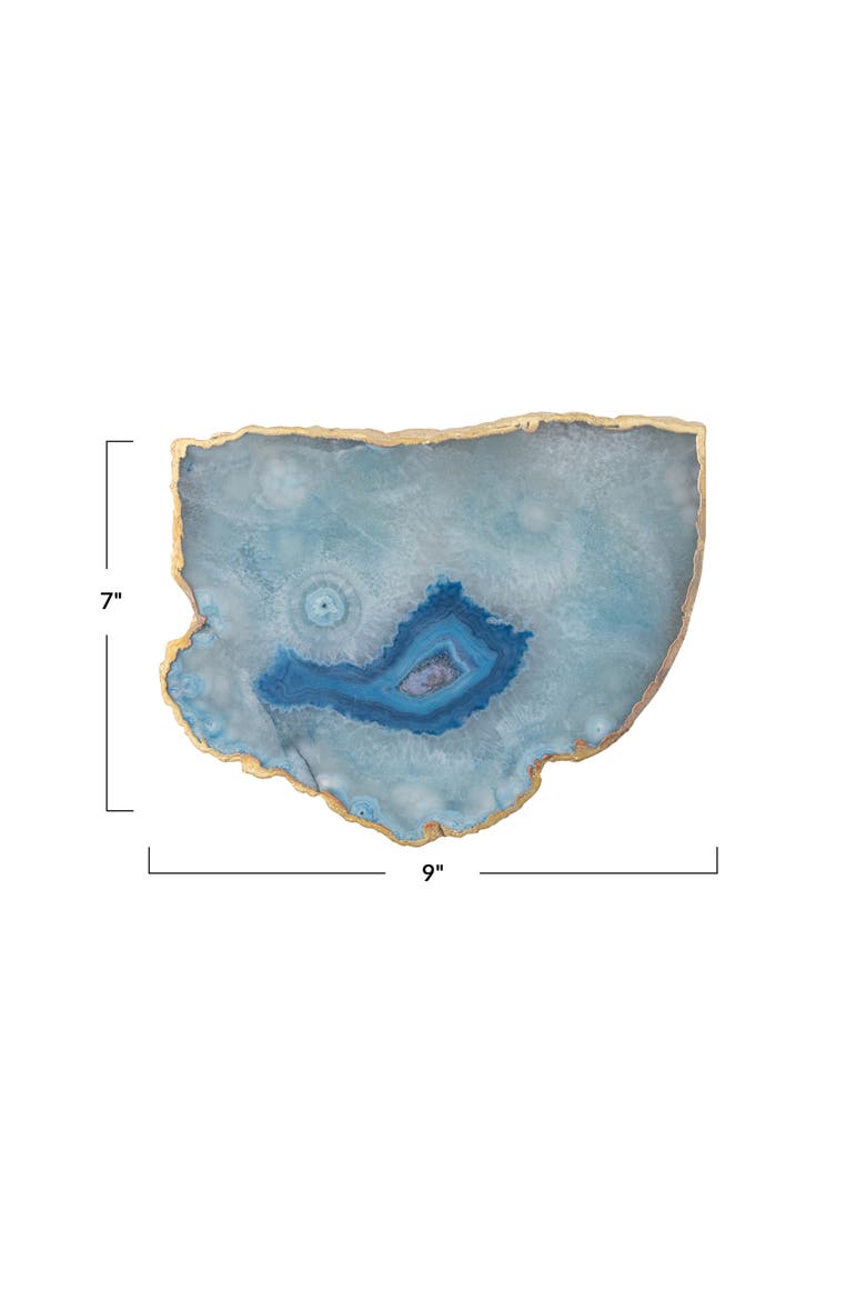 Tray with Electroplated Edge, Alternate, color, Blue