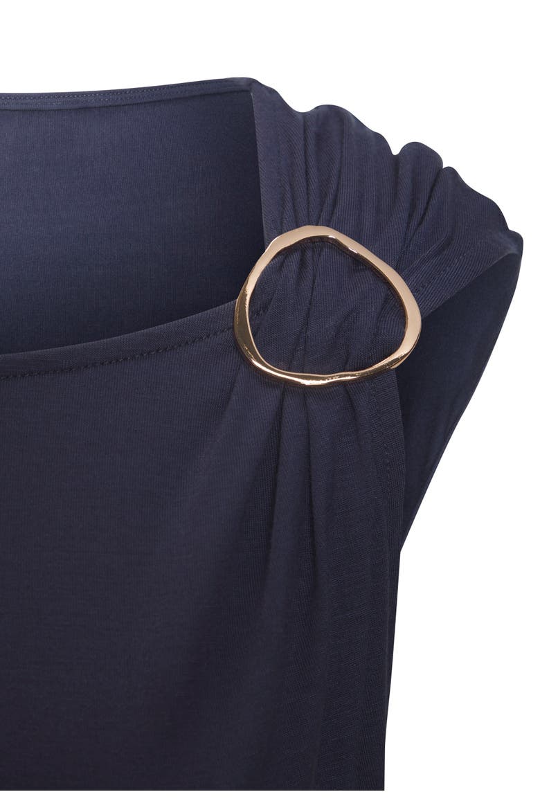 Asymmetrical Ring Detail Top, Alternate, color, Navy