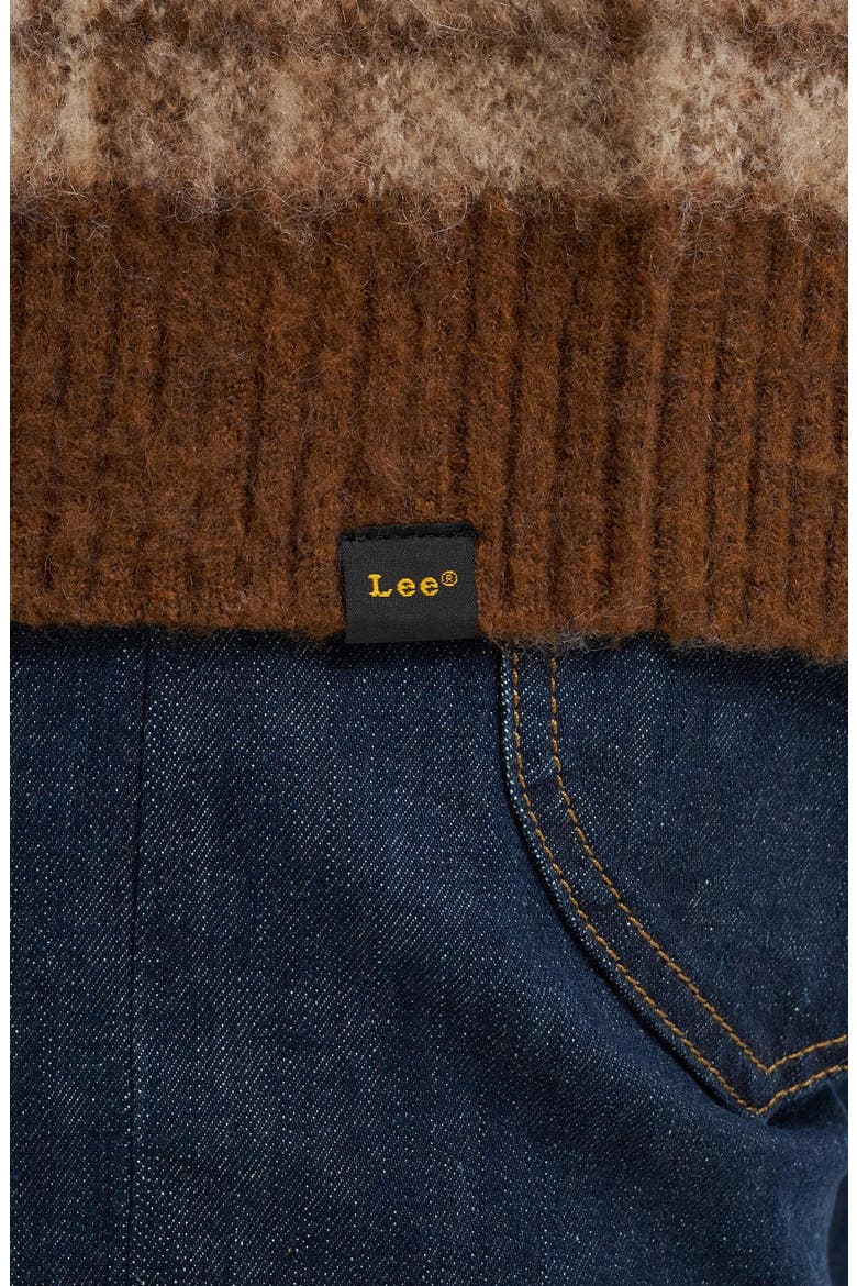 Plaid Oversize Cardigan, Alternate, color, ARABICA OCHRE PLAID