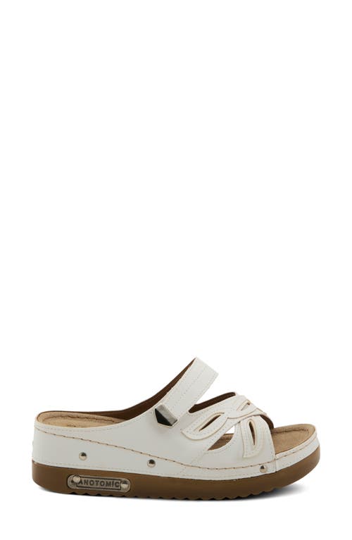 Flexus By Spring Step Cutout Slide Sandal In White