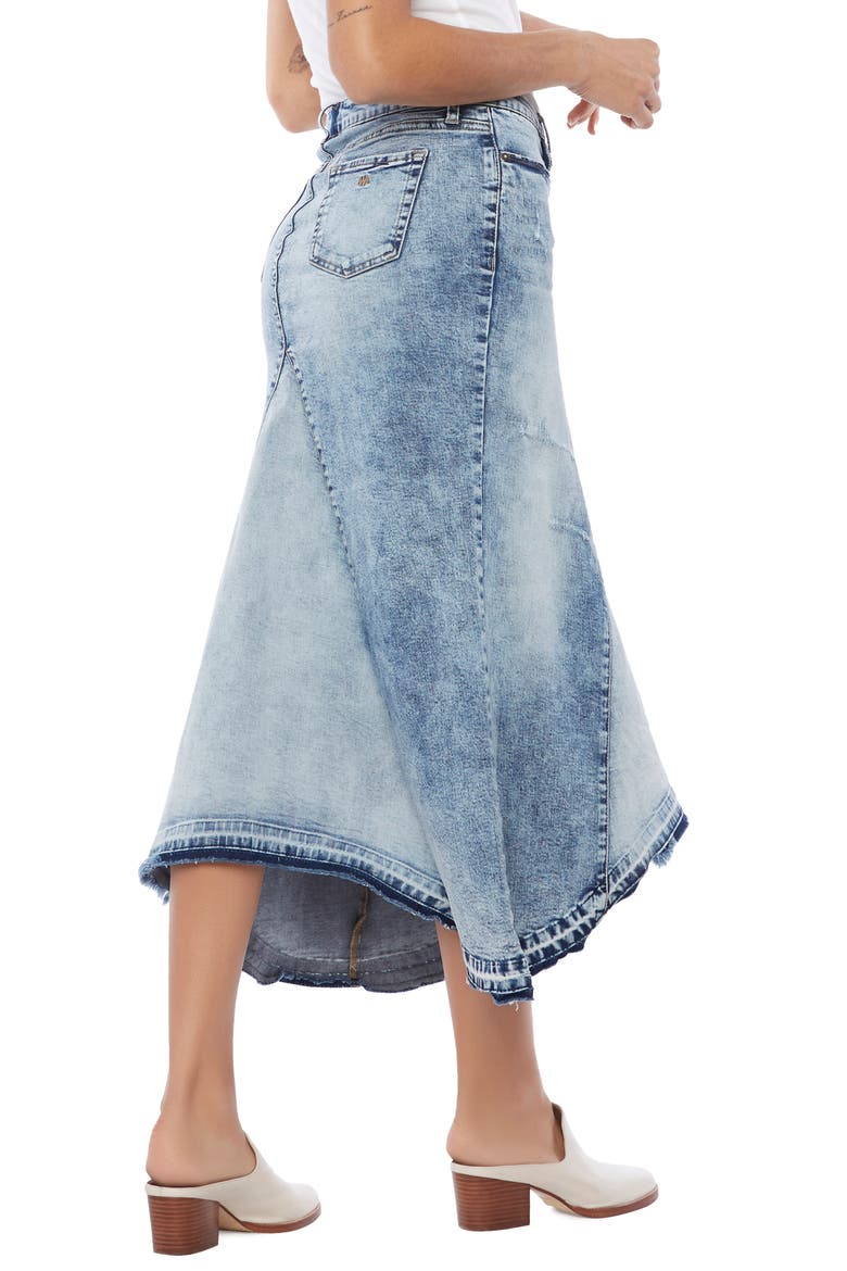 Selma Pieced Denim Midi Skirt, Alternate, color, POWDER BLUE
