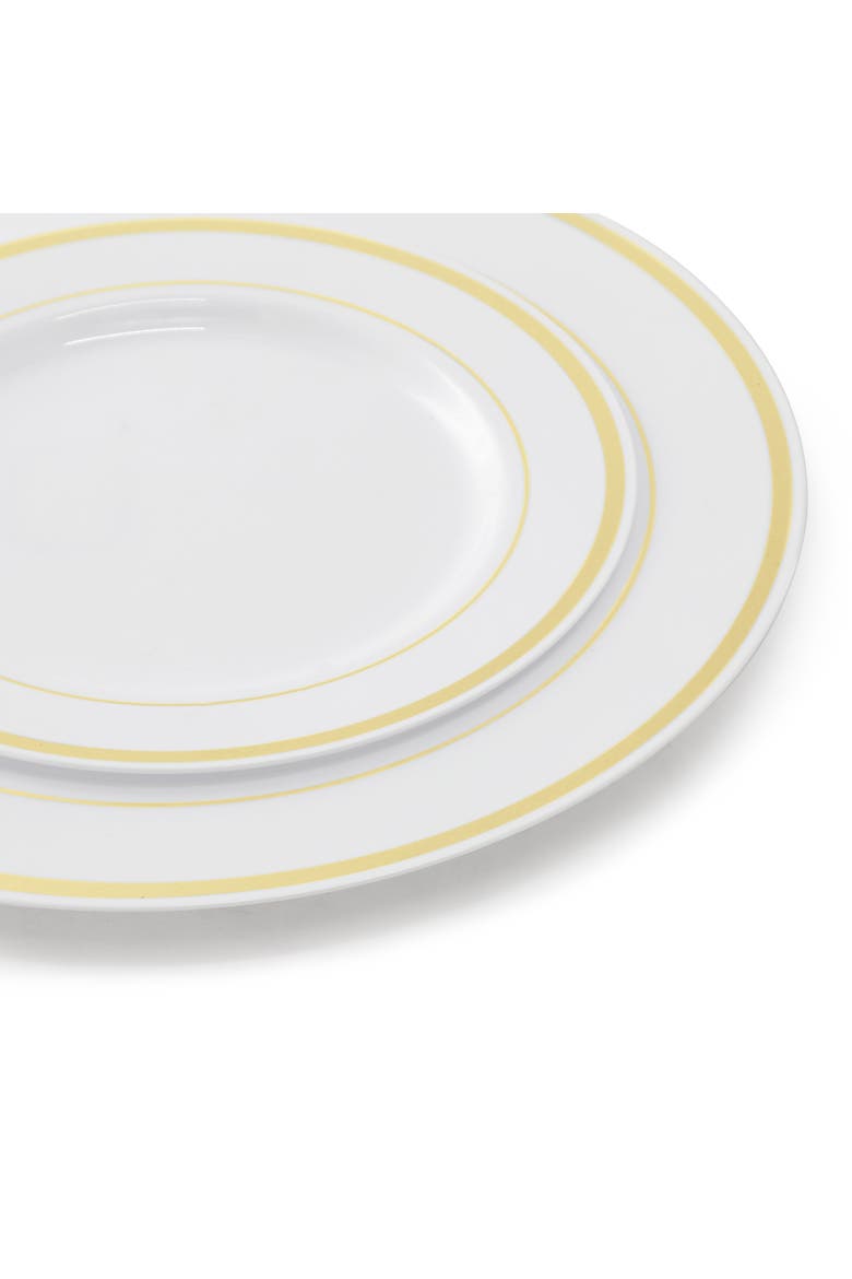Disposable Plastic Dinnerware Party Set, Alternate, color, Gold