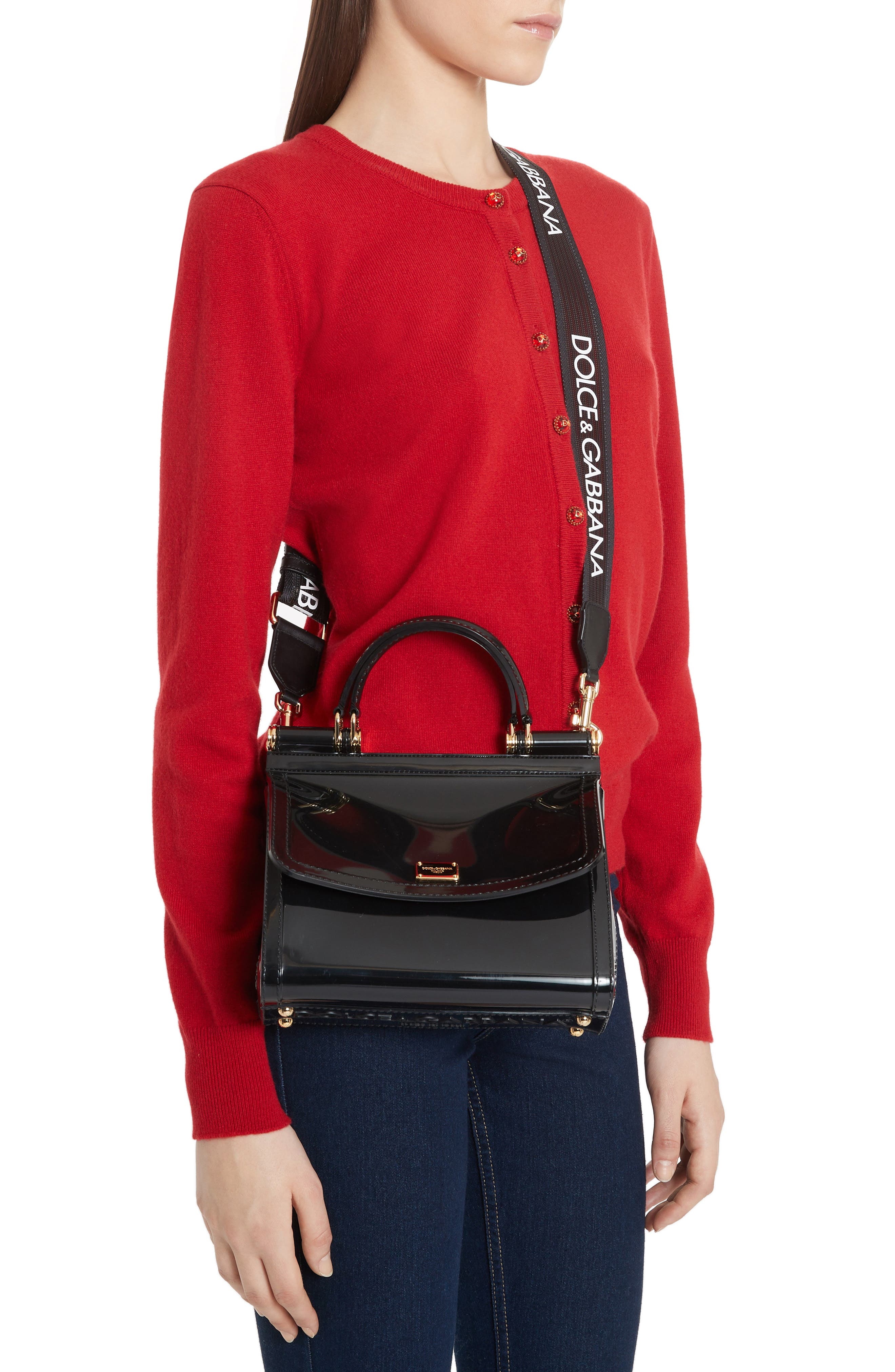 Dolce&Gabbana Small Miss Sicily Translucent Satchel, Alternate, color, 