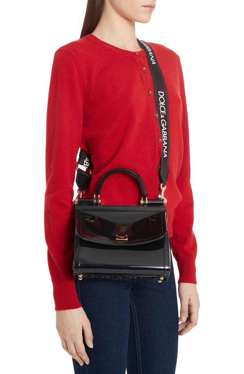 Dolce&Gabbana Small Miss Sicily Translucent Satchel, Alternate, color,