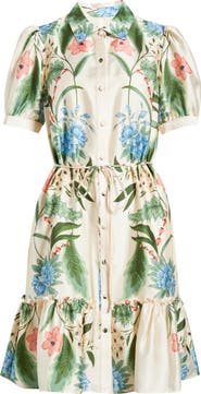 Julia Jordan Floral Short Sleeve Ruffle Hem Shirtdress