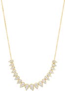 EFFY 14K Gold Plated Sterling Silver Lab Grown Diamond Frontal Necklace