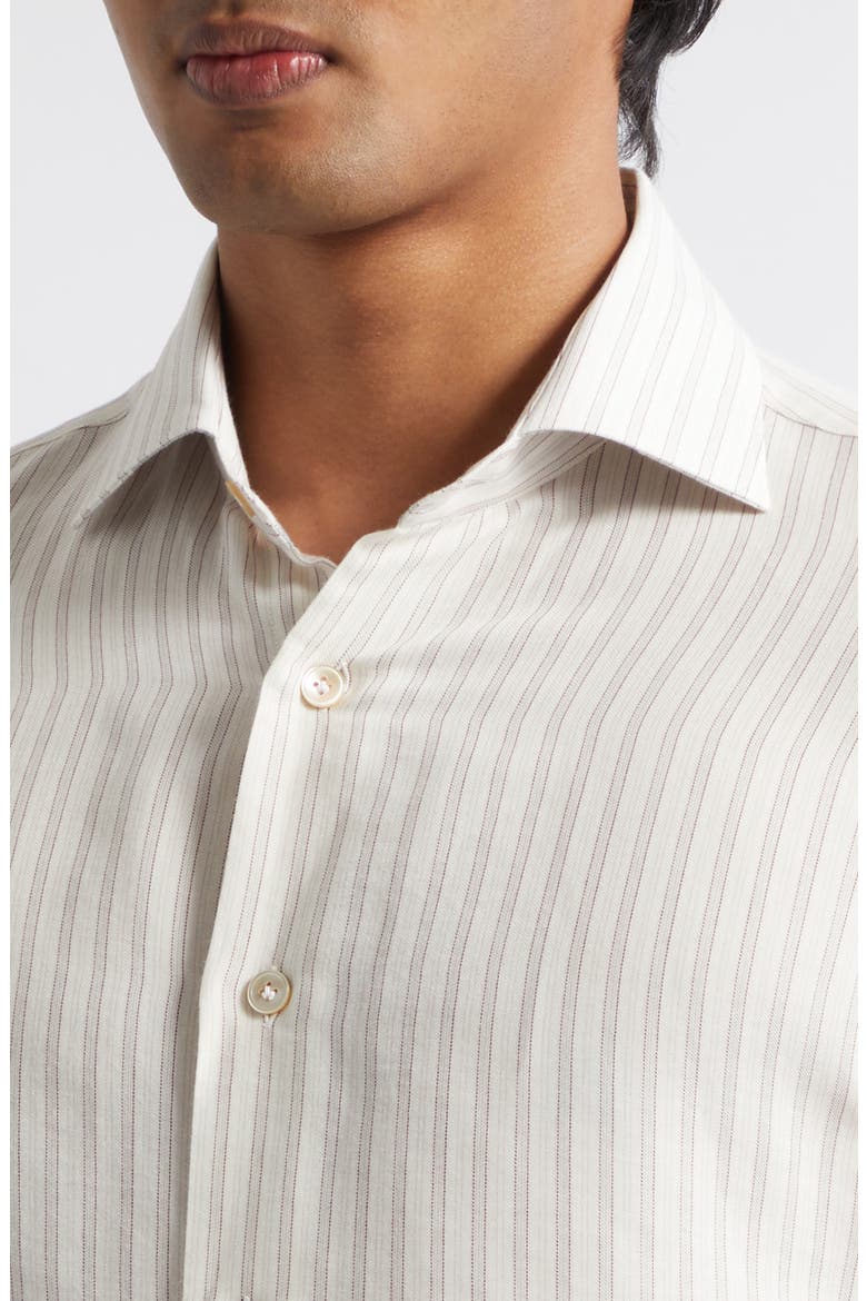 Dandy Stripe Button-Up Shirt, Alternate, color, 10-00 BURGUNDY AND IVORY