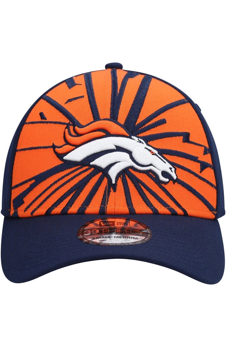 New Era Men's New Era Orange/Navy Denver Broncos Shattered 39THIRTY Flex Hat, Alternate, color, 