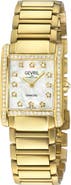 GEVRIL Regina Diamond Mother-of-Pearl Bracelet Watch, 24mm x 32mm