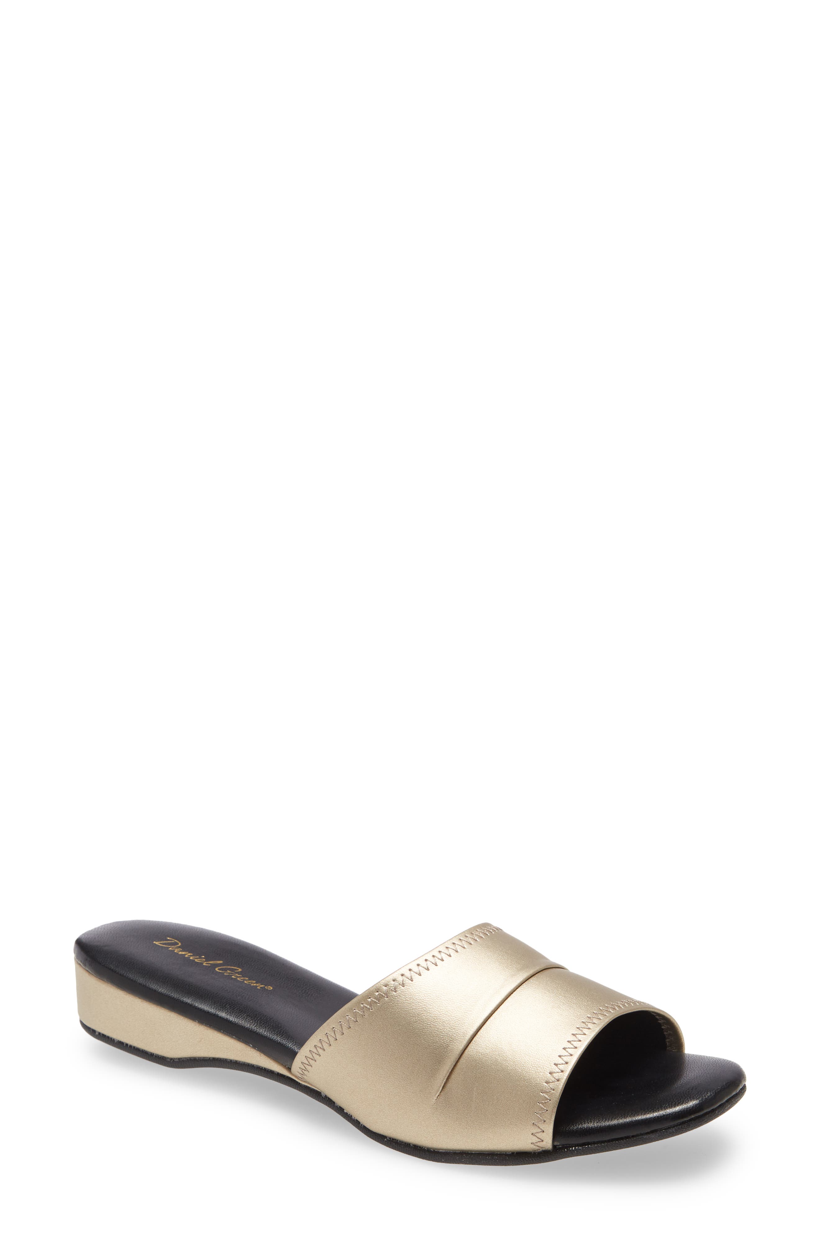 'Dormie' Slipper, Main, color, PEWTER FAUX LEATHER