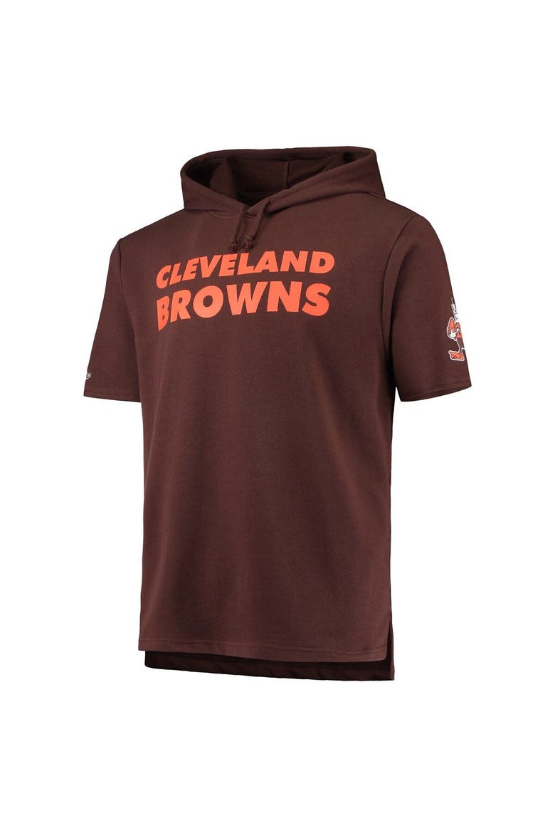 Men's Mitchell & Ness Brown Cleveland Browns Game Day Hoodie T-Shirt, Alternate, color, Brown