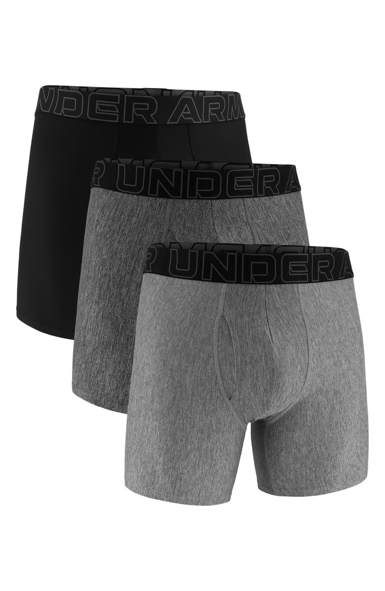 Under Armour 3-Pack Performance Tech Boxer Briefs, Main, color, Castlerock