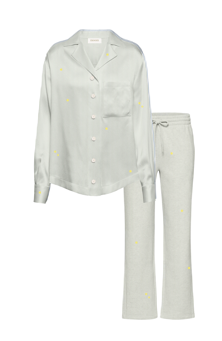 noon Cotton Long Pajama Set, Alternate, color, 