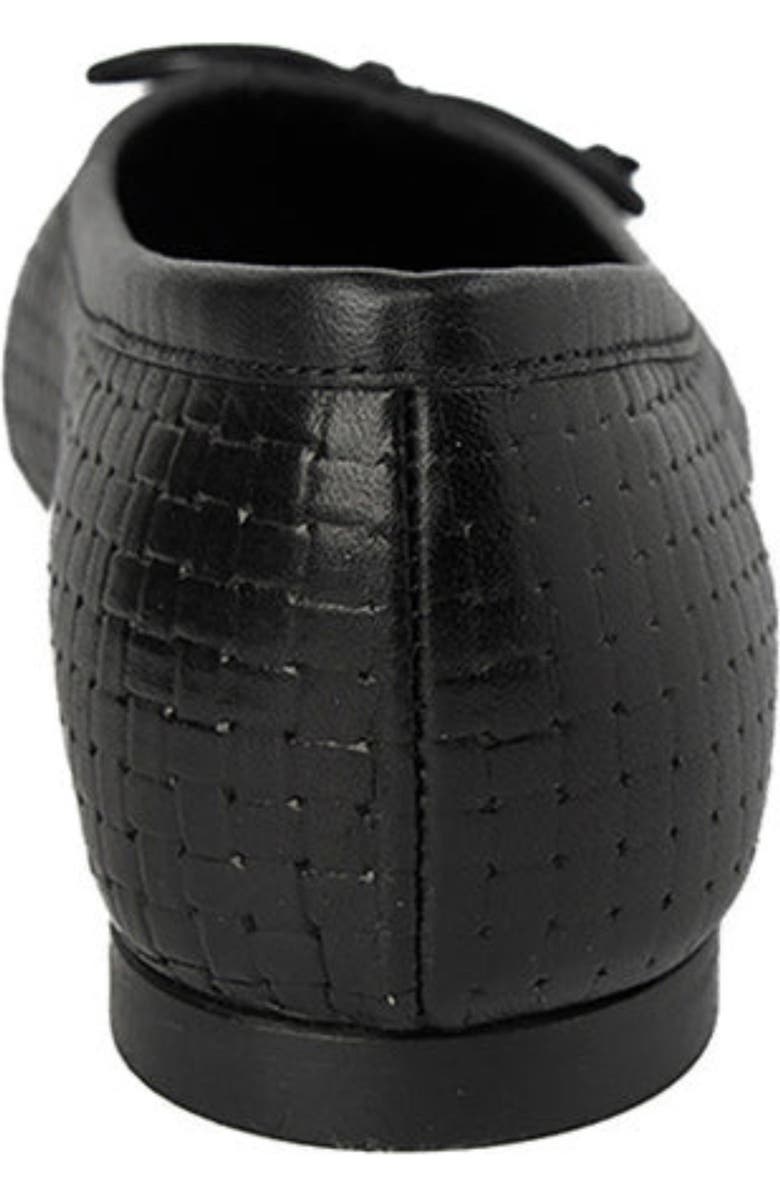 Menina Step Amelie Black Weave Ballet Flat, Alternate, color, Black