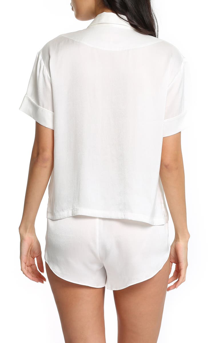 Papinelle Short Silk Pajamas, Alternate, color, Ivory