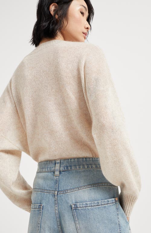 Brunello Cucinelli Monili-trim Low-rise Wide-leg Jeans In Light Denim