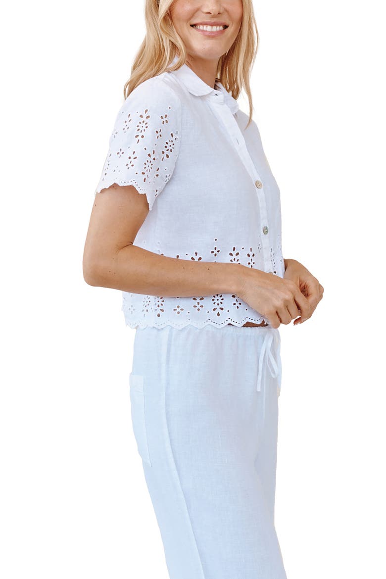 Embroidered Boxy Shirt, Alternate, color, WHITE