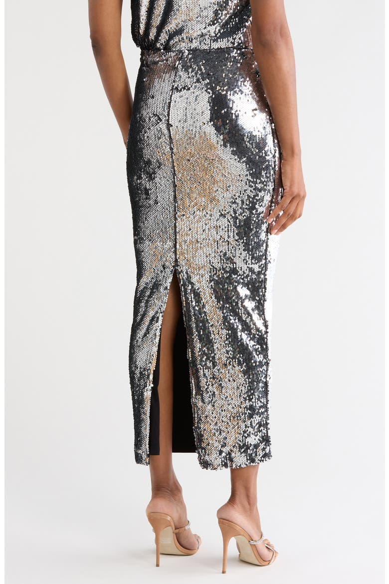 Oxly Sequin Midi Skirt, Alternate, color, SILVER 2-TONE