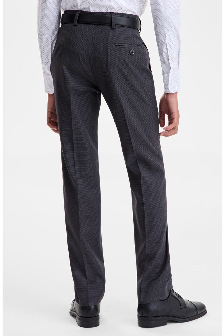 Kids' Houndstooth Check Pants, Alternate, color, CHARCOAL