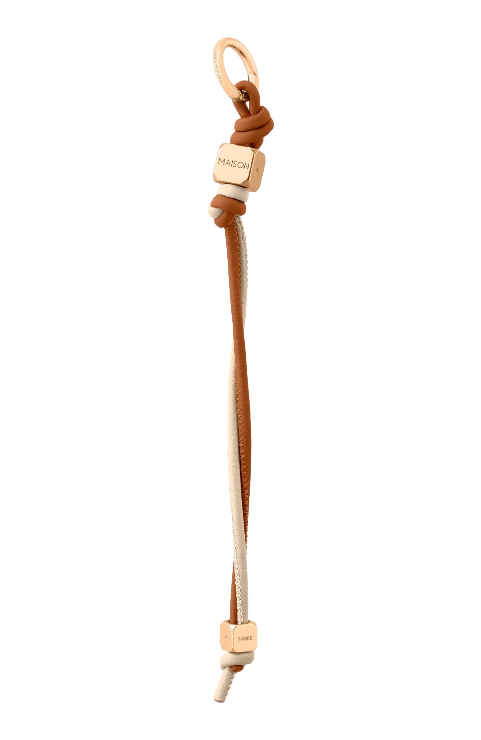 Leather Wristlet Charm, Alternate, color, Pecan Nude