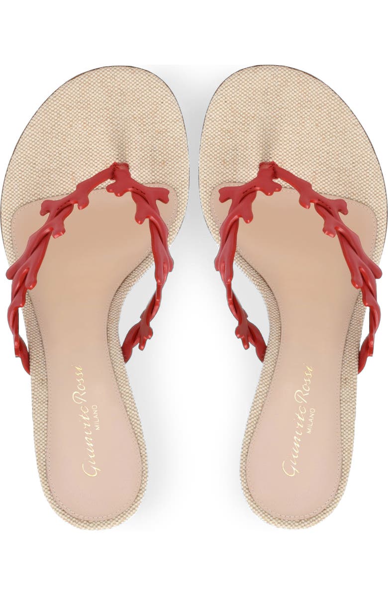 Gianvito Rossi Ocean Thong Sandal, Alternate, color, Red Nappa