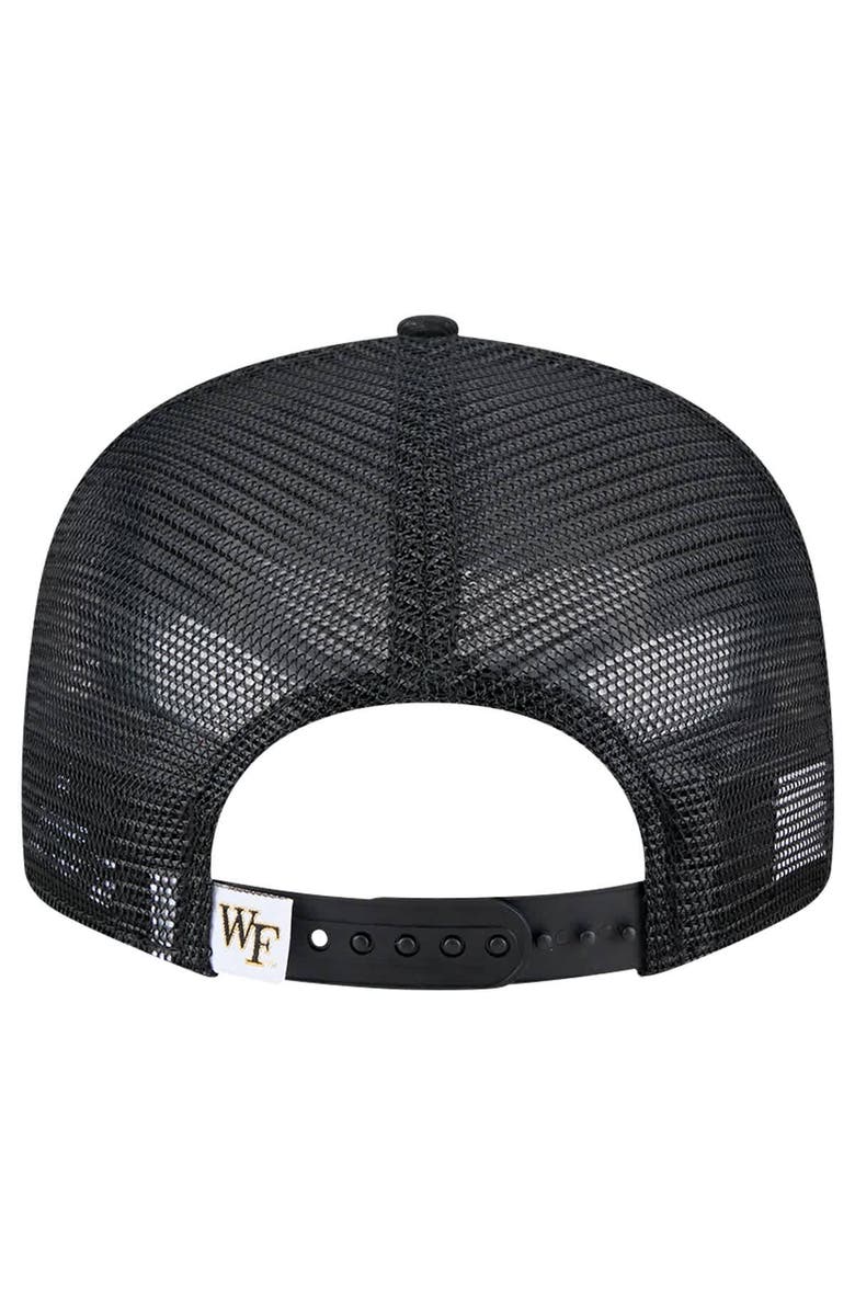 New Era Men's New Era Black Wake Forest Demon Deacons 9FIFTY Trucker Snapback Hat, Alternate, color, 