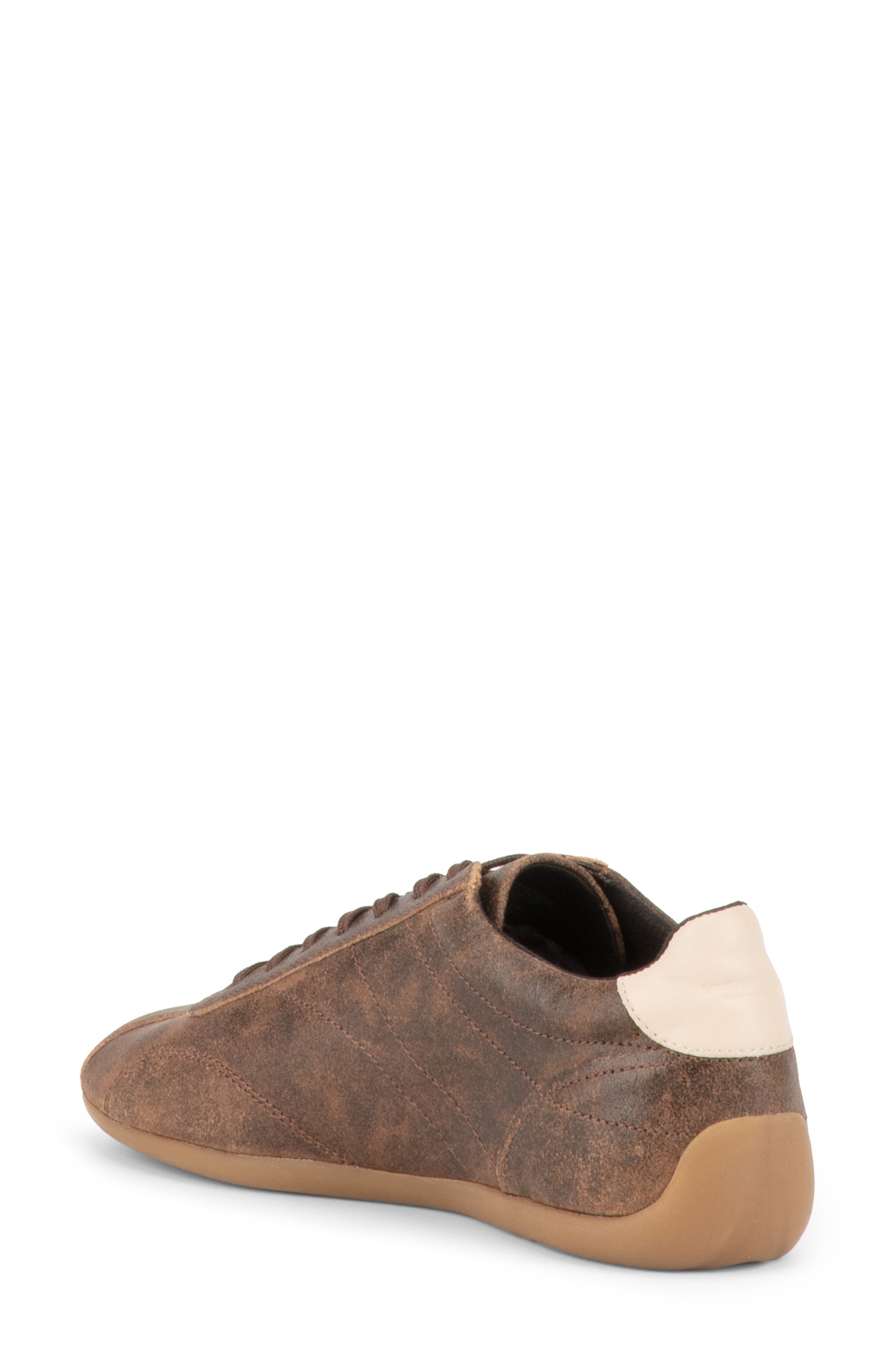 Hollie Leather Sneaker, Alternate, color, CHESTNUT
