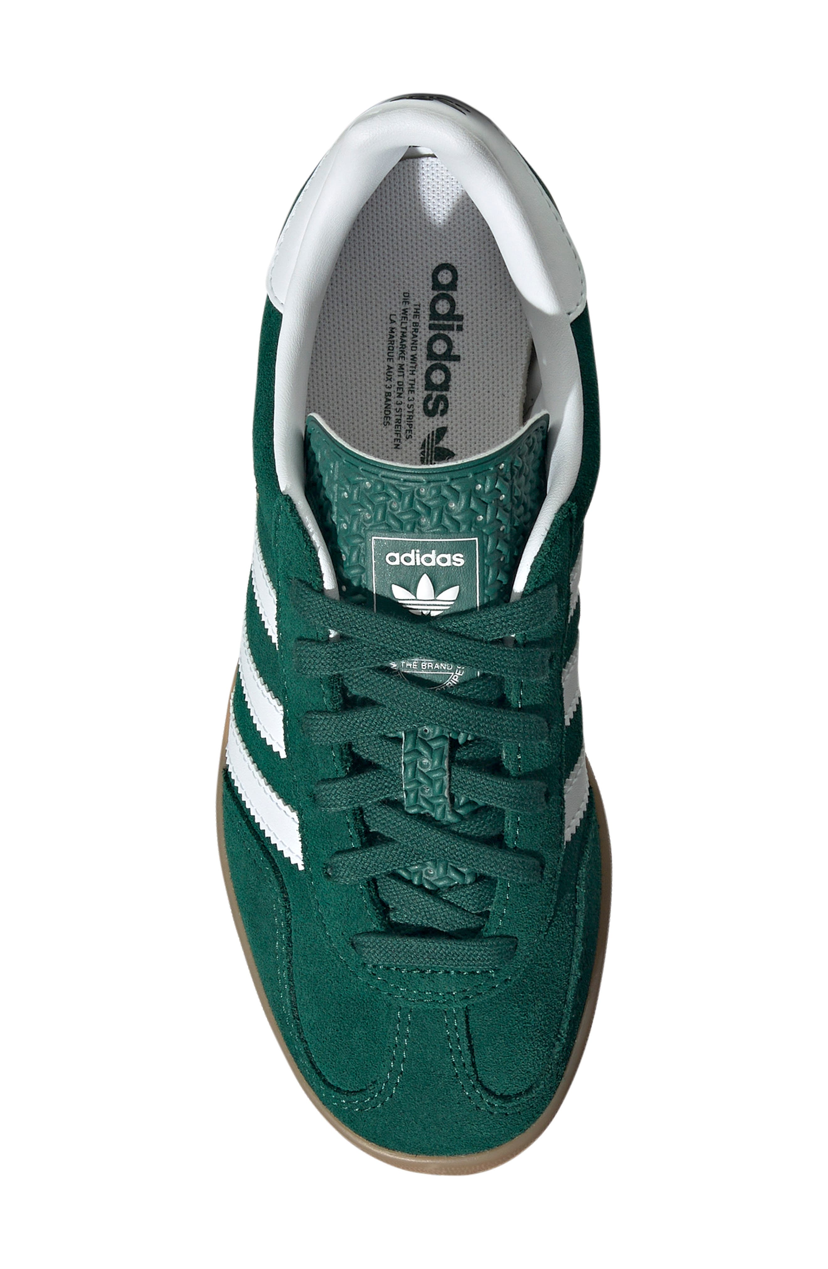 Kids' Gazelle Indoor Sneaker, Alternate, color, GREEN/ WHITE/ GUM